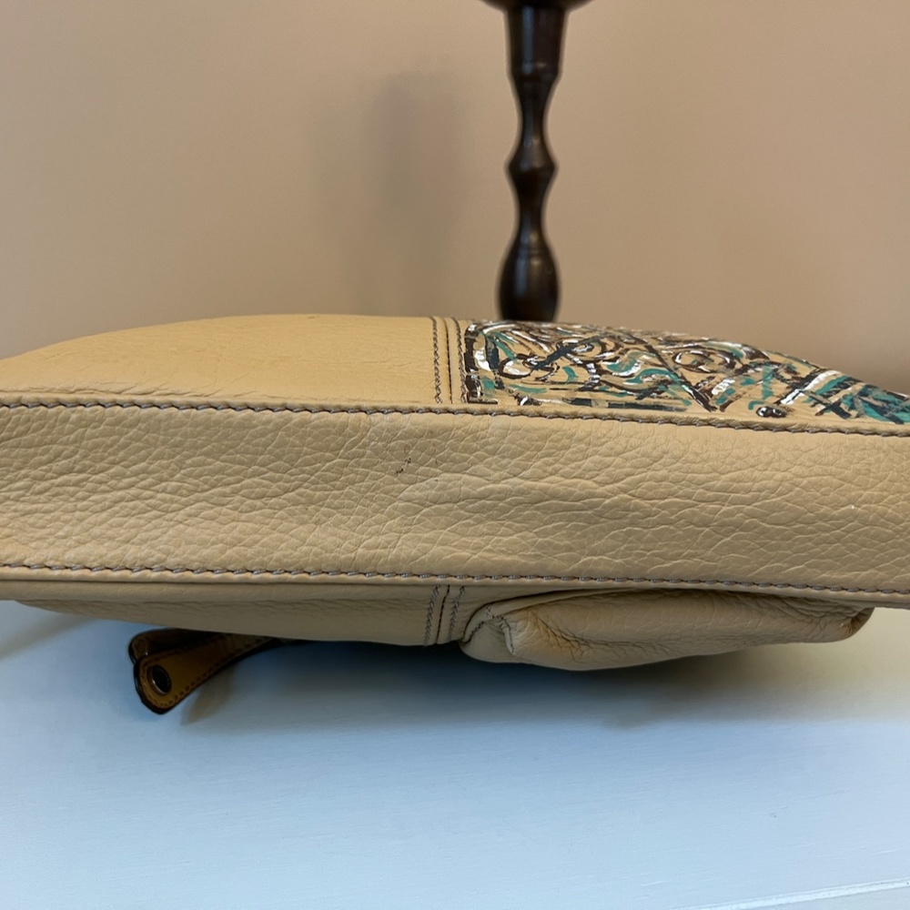 Hand-painted Tignanello Leather Crossbody Handbag - Picture 6 of 7